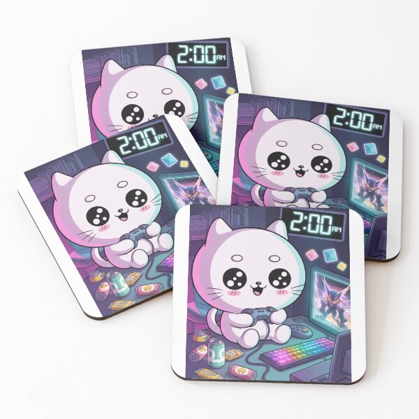 Item preview,  Kawaii Cat Late Night Gamer designed and sold by McVrax.