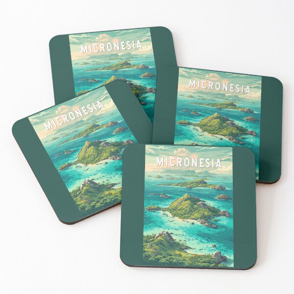 Item preview, Micronesia Illustration Travel Art Vintage designed and sold by KrisSidDesigns.