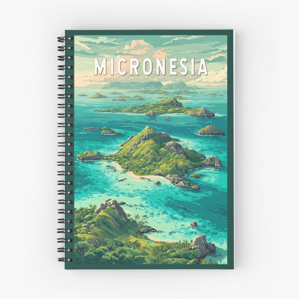 Item preview, Micronesia Illustration Travel Art Vintage designed and sold by KrisSidDesigns.