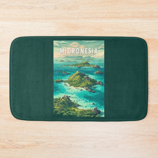 Item preview, Micronesia Illustration Travel Art Vintage designed and sold by KrisSidDesigns.