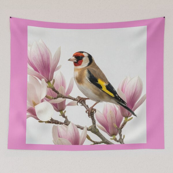 Item preview, Finch on Flowering Magnolia Branch designed and sold by Tridentulus.
