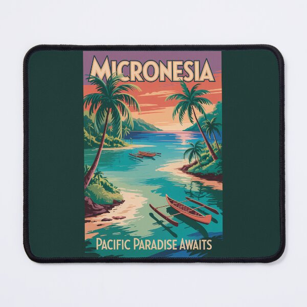 Item preview, Micronesia Boats Illustration Travel Art Vintage designed and sold by KrisSidDesigns.