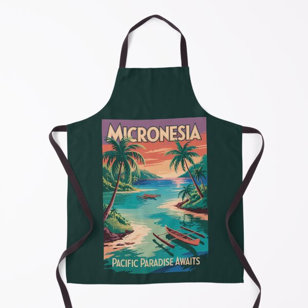 Item preview, Micronesia Boats Illustration Travel Art Vintage designed and sold by KrisSidDesigns.