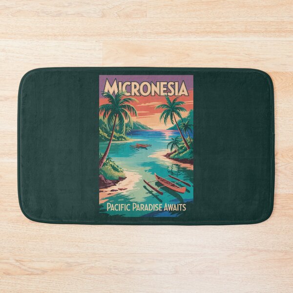 Item preview, Micronesia Boats Illustration Travel Art Vintage designed and sold by KrisSidDesigns.