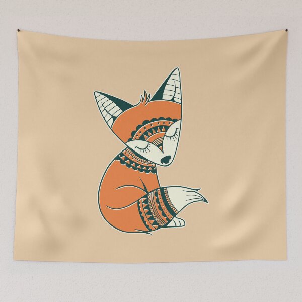 Item preview, Cute Fox Tribal Boho Animal Illustration Art designed and sold by Mido tee art shop.