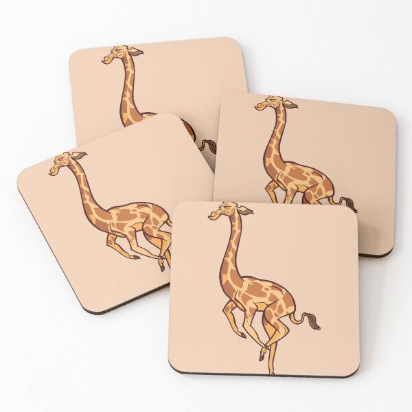 Item preview, Cute Giraffe Running Cartoon Animal Illustration designed and sold by Mido tee art shop.