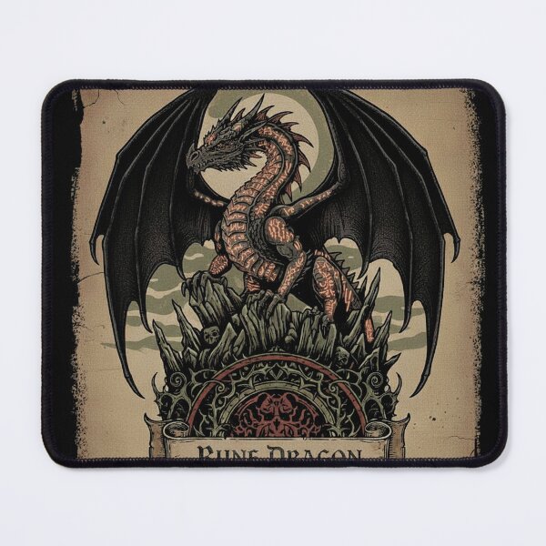 Item preview, Rune Dragon | Vintage Fantasy Crest designed and sold by BelieversBazaar.