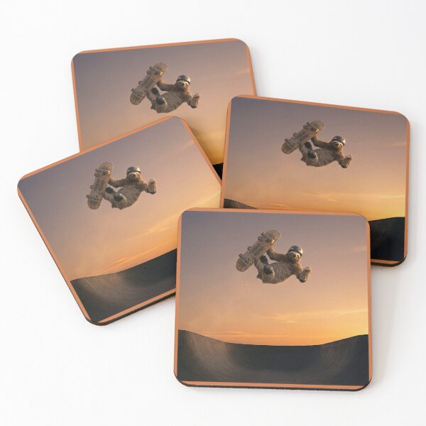 Item preview, Sloth Skateboarder Catches Big Air designed and sold by Tridentulus.