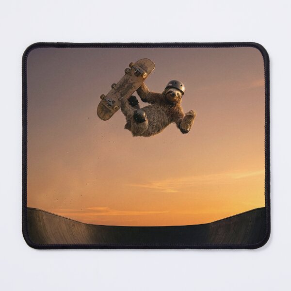 Item preview, Sloth Skateboarder Catches Big Air designed and sold by Tridentulus.