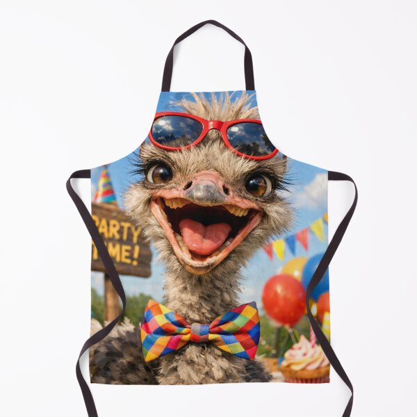 Item preview, Funny Party Ostrich with Sunglasses – Colorful Animal Art designed and sold by Darlin8888.