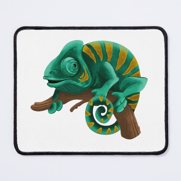 Item preview, Cute Green Chameleon Watercolor Reptile Illustration designed and sold by ZYNORAworld.