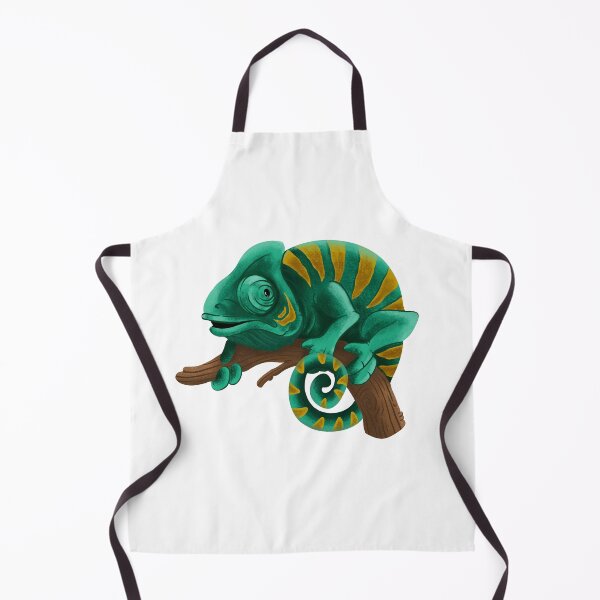 Item preview, Cute Green Chameleon Watercolor Reptile Illustration designed and sold by ZYNORAworld.