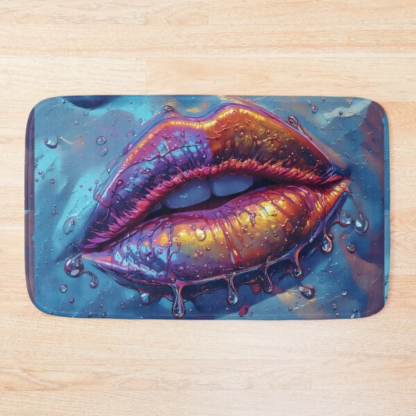Item preview, Neon Glossy Lips Dripping Pop Art designed and sold by Neer arts.