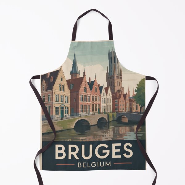 Item preview, Bruges Belgium Vintage Travel Poster | Medieval Canal City Wall Art designed and sold by Timeless Design.