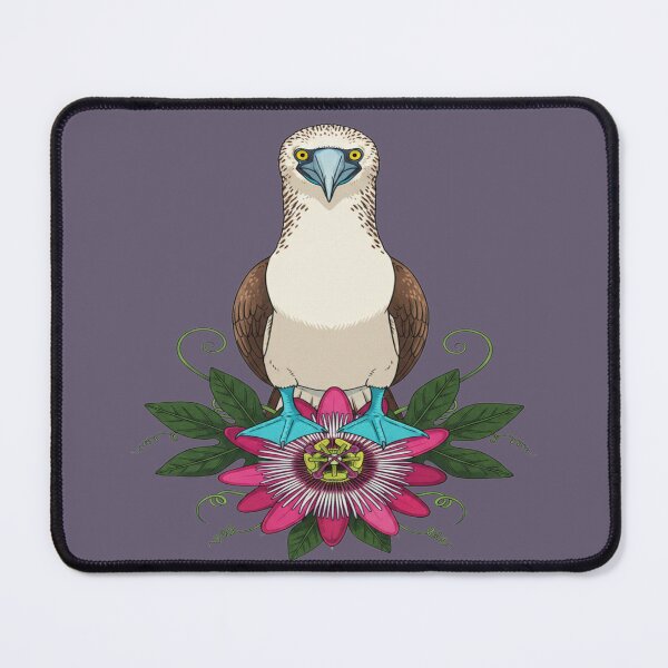 Item preview, Blue-footed Booby Tropical Flower Art designed and sold by BirdsnStuff.