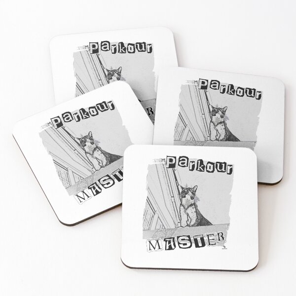 Item preview, Parkour Master Funny Punk Kitty Design designed and sold by mytshirtfort.