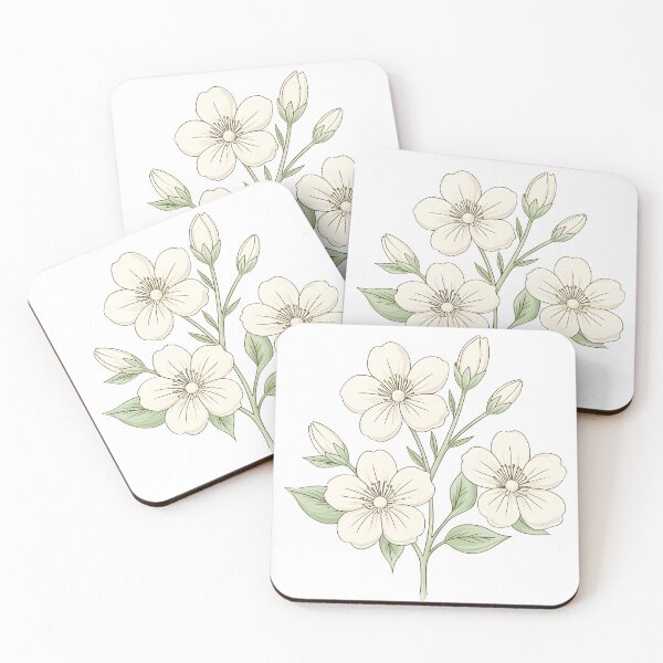Item preview, Dogwood Flower Branch – Decorative Botanical Illustration designed and sold by KivaroArt.