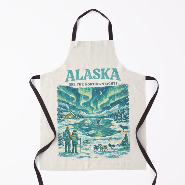 Item preview, Alaska Northern Lights Vintage Travel Poster | Aurora Borealis Winter Night | Retro Scenic Wall Art Print designed and sold by Eclipse 3699.