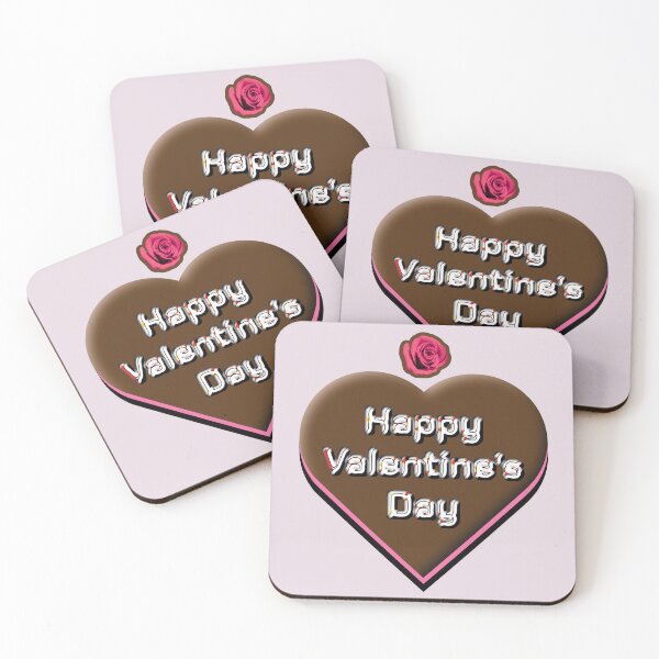 Item preview, Happy Valentine's with a Sweet Chocolate Heart and a Red Rose designed and sold by cremedecolor.