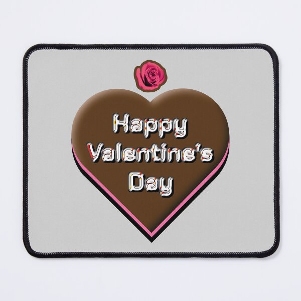 Item preview, Happy Valentine's with a Sweet Chocolate Heart and a Red Rose designed and sold by cremedecolor.