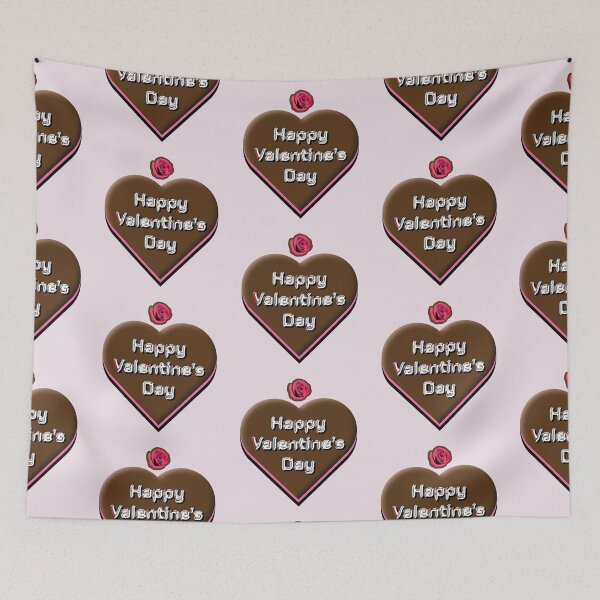 Item preview, Happy Valentine's with a Sweet Chocolate Heart and a Red Rose designed and sold by cremedecolor.
