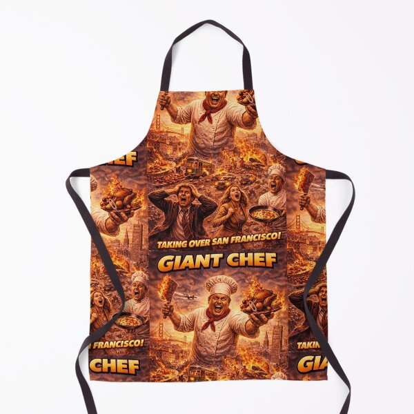 Item preview, Giant Chef Takes Over San Francisco, CA designed and sold by PIXEL POP DESIGNS - Beyond the Norm!.