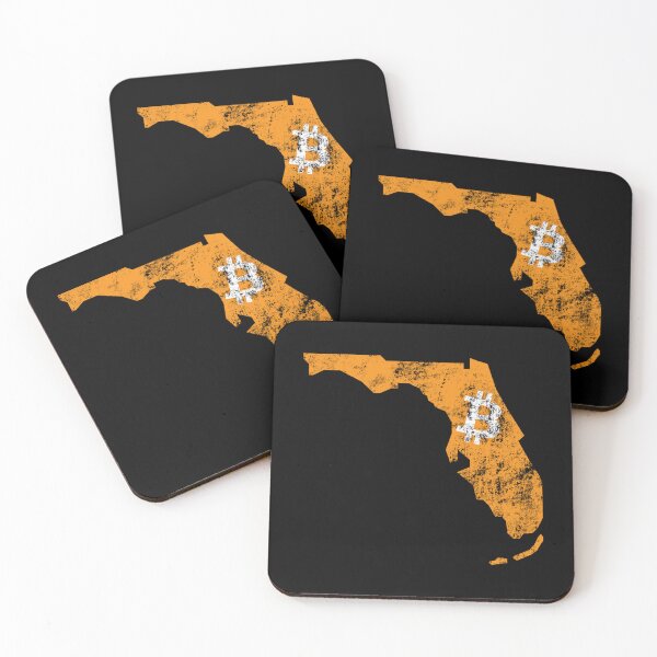 Item preview, USA Florida Map Bitcoin Grunge designed and sold by CyberRex.