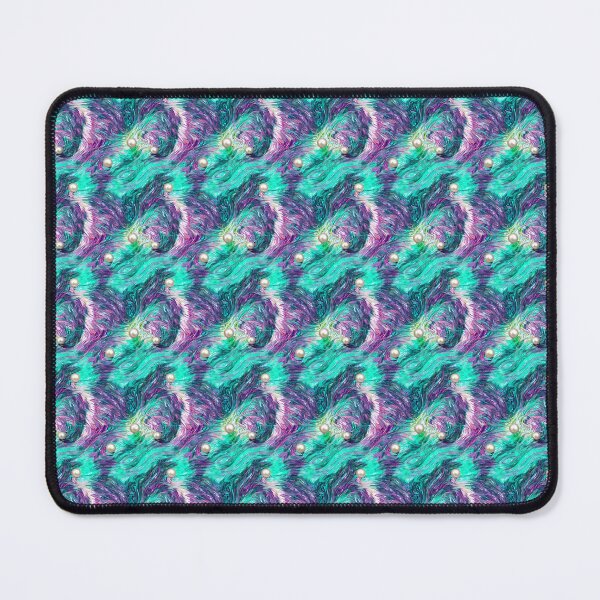 Item preview, Wavy texture in cyan and purple hues embellished with simulated pearls designed and sold by Beleza e Estilo.