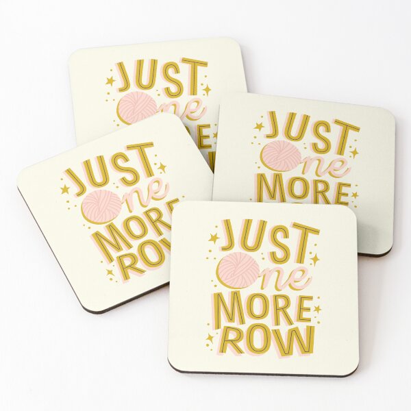 Item preview, Just One More Row - Cute Knitting Quote Art - cream designed and sold by OHBOY! Handmade.