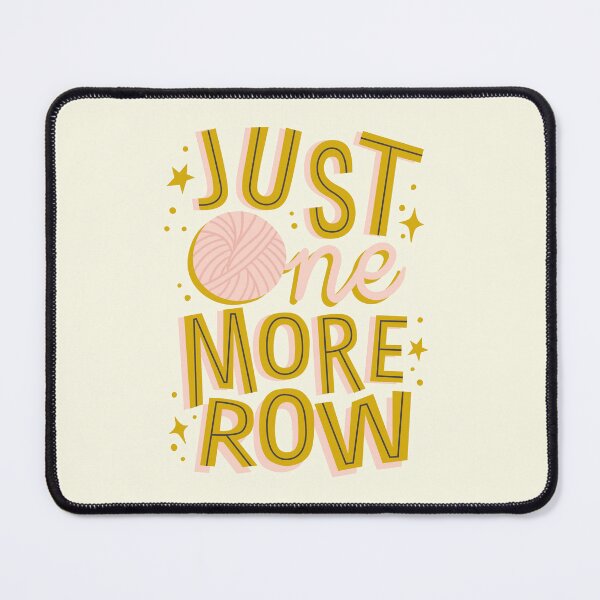 Item preview, Just One More Row - Cute Knitting Quote Art - cream designed and sold by OHBOY! Handmade.