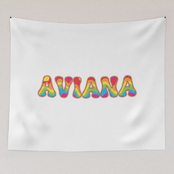 Item preview, ❤️ Aviana Personalized Name Wavy Retro Shirt, Coffee Mug, Sticker Gift designed and sold by HelixPedia.