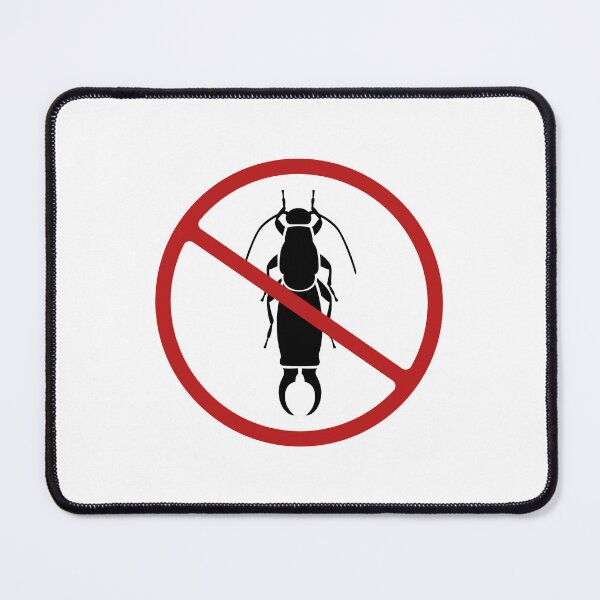 Item preview, Prohibited Sign, Earwig, Black, Red, White Sign, Pest Control  designed and sold by AASparksDesigns.