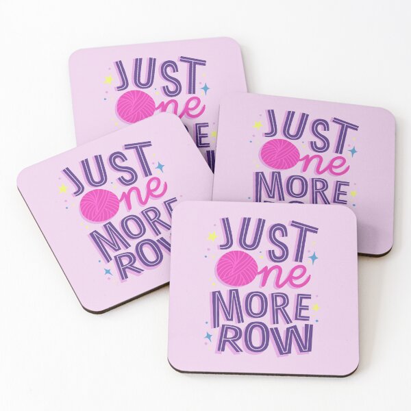 Item preview, Just One More Row - Cute Knitting Quote Art - purple designed and sold by OHBOY! Handmade.