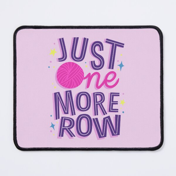 Item preview, Just One More Row - Cute Knitting Quote Art - purple designed and sold by OHBOY! Handmade.