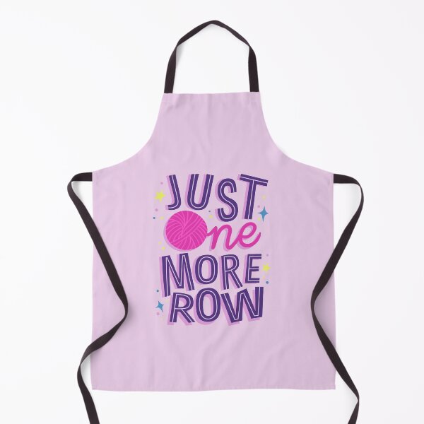 Item preview, Just One More Row - Cute Knitting Quote Art - purple designed and sold by OHBOY! Handmade.