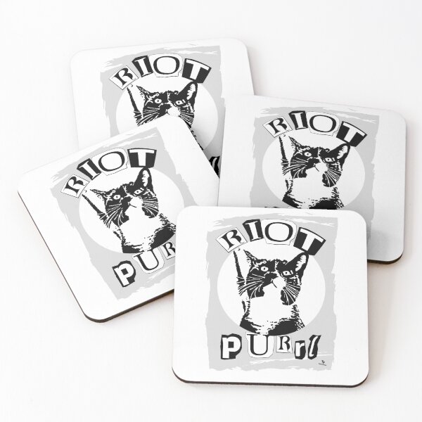 Item preview, Riot Purrul Girl Funny Punk Cat  designed and sold by mytshirtfort.