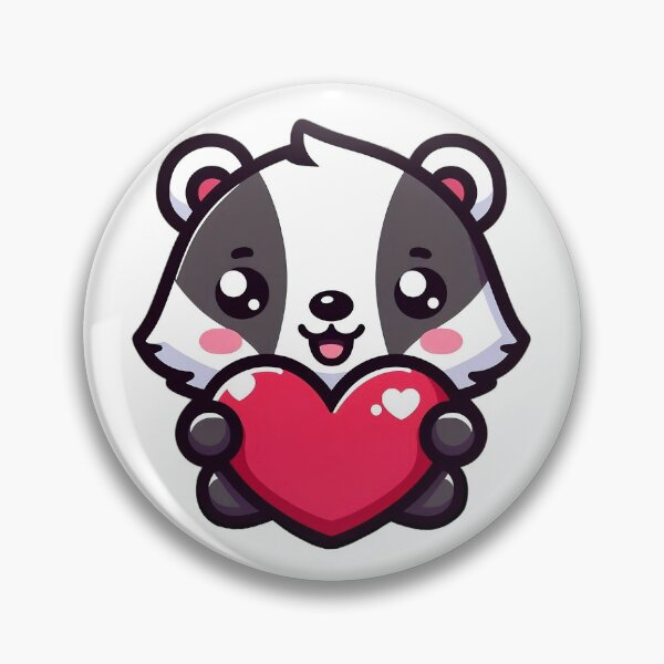 Item preview, Cute Badger Holding Heart - Wisconsin Valentine Animal designed and sold by GREENZ0NE.