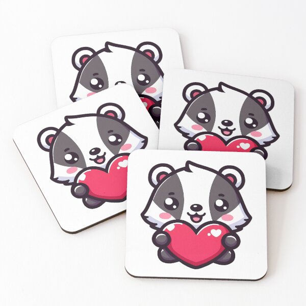 Item preview, Cute Badger Holding Heart - Wisconsin Valentine Animal designed and sold by GREENZ0NE.