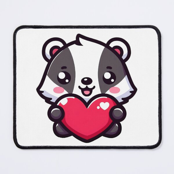 Item preview, Cute Badger Holding Heart - Wisconsin Valentine Animal designed and sold by GREENZ0NE.