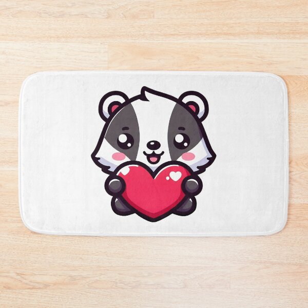 Item preview, Cute Badger Holding Heart - Wisconsin Valentine Animal designed and sold by GREENZ0NE.