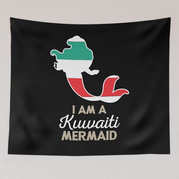 Item preview, Kuwait Flag Kuwaiti Mermaid designed and sold by countryflags.