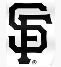 San Francisco Giants SF Black Poster
