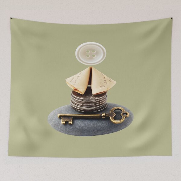 Item preview, Surreal Balance - Stack of Vintage Objects Art designed and sold by Dakson Design - Fantasy Art.