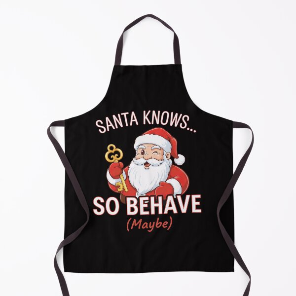 Item preview, Santa Knows So Behave Maybe - Funny Sarcastic Christmas Quote designed and sold by Axivra.