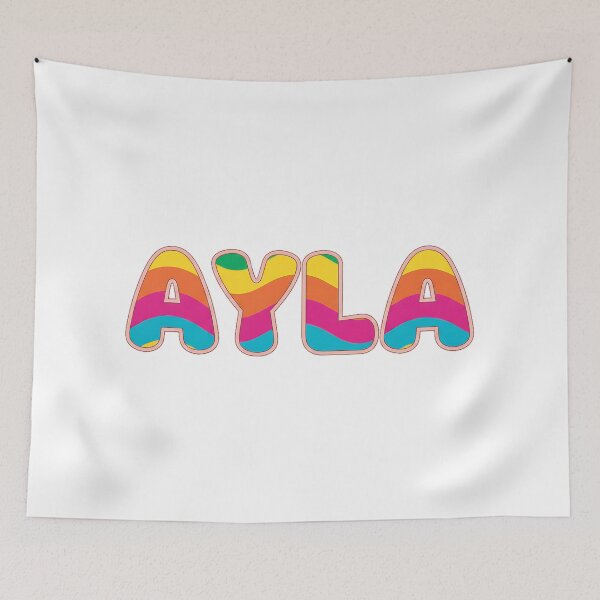 Item preview, ❤️ Ayla Personalized Name Wavy Retro Shirt, Coffee Mug, Sticker Gift designed and sold by HelixPedia.