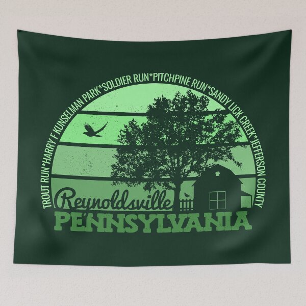 Item preview, Reynoldsville Pennsylvania Sunset Retro Vintage Local Pride Logo designed and sold by CRHPOD20.