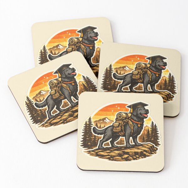 Item preview, Black Lab Hiking Gear – Backpack Boots Retro Outdoor Adventure designed and sold by PawPrintCustom.
