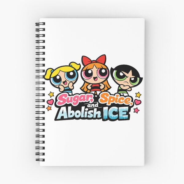 Item preview, Sugar, Spice, and Abolish ICE – Cute Cartoon Activism Art designed and sold by Sonic Nova Studios.