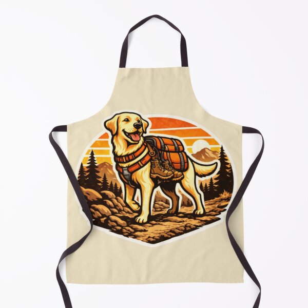 Item preview, Golden Lab Hiking Gear – Backpack Boots Outdoor Adventure Dog designed and sold by PawPrintCustom.