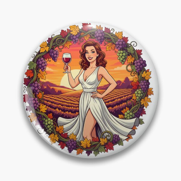 Item preview, Wine Lover Goddess – Vineyard Sunset & Grapes Sticker designed and sold by C3J7.